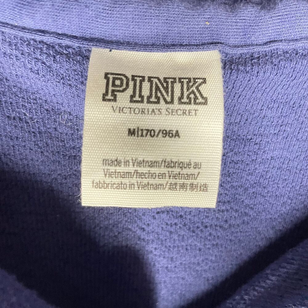 Victoria Secret PINK REVERSE FLEECE SHACKET Navy Blue - Picture 4 of 6